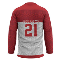 Queensland Tonga Custom Hockey Jersey QLD with Tongan Ngatu Pattern - Polynesian Pride