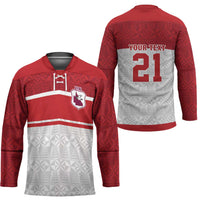 Queensland Tonga Custom Hockey Jersey QLD with Tongan Ngatu Pattern LT9 - Polynesian Pride