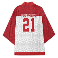 Queensland Tonga Custom Kimono QLD with Tongan Ngatu Pattern - Polynesian Pride