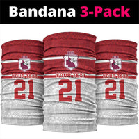 Queensland Tonga Custom Neck Gaiter QLD with Tongan Ngatu Pattern - Polynesian Pride