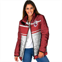 Queensland Tonga Custom Padded Jacket QLD with Tongan Ngatu Pattern - Polynesian Pride