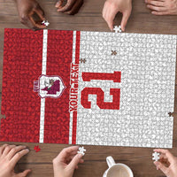 Queensland Tonga Custom Puzzle QLD with Tongan Ngatu Pattern - Polynesian Pride