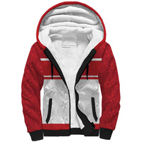 Queensland Tonga Custom Sherpa Hoodie QLD with Tongan Ngatu Pattern