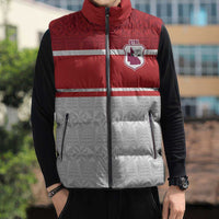 Queensland Tonga Custom Sleeveless Puffer Jacket QLD with Tongan Ngatu Pattern - Polynesian Pride