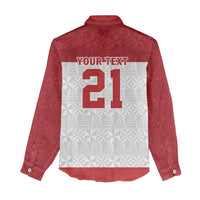 Queensland Tonga Custom Women Casual Shirt QLD with Tongan Ngatu Pattern LT9 - Polynesian Pride