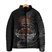 Mokomoko Tribe Eastern Highlands Province Padded Jacket Papua New Guinea Indigenous Pattern LT9 - Polynesian Pride
