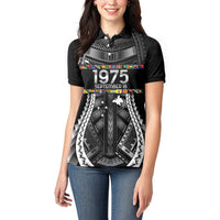 Independen Stet bilong Papua Niugini 1975 Women Polo Shirt Black Tribal Papua New Guinea Province Flag LT9 - Polynesian Pride
