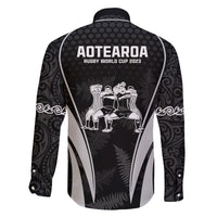 New Zealand Aotearoa Rugby Family Matching Off Shoulder Short Dress and Hawaiian Shirt Haka Dance Mixed Silver Fern Sporty Style LT9 - Polynesian Pride