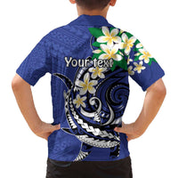 FSM Chuuk State Polynesian Shark Tattoo Personalised Family Matching Off The Shoulder Long Sleeve Dress and Hawaiian Shirt