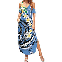 FSM Kosrae Polynesian Shark Tattoo Personalised Family Matching Summer Maxi Dress and Hawaiian Shirt