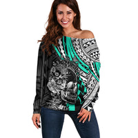 personalised-polynesia-skull-off-shoulder-sweater-tattoo-in-the-style-of-maori-with-marine-life-aqua