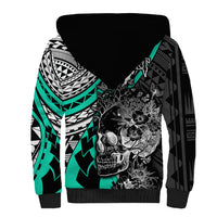 personalised-polynesia-skull-sherpa-hoodie-tattoo-in-the-style-of-maori-with-marine-life-aqua