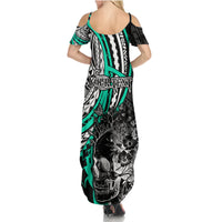personalised-polynesia-skull-summer-maxi-dress-tattoo-in-the-style-of-maori-with-marine-life-aqua