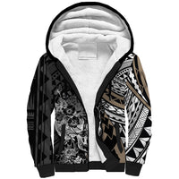 personalised-polynesia-skull-sherpa-hoodie-tattoo-in-the-style-of-maori-with-marine-life-gold