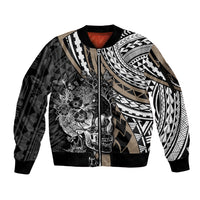 personalised-polynesia-skull-sleeve-zip-bomber-jacket-tattoo-in-the-style-of-maori-with-marine-life-gold