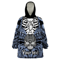 personalised-polynesia-skull-wearable-blanket-hoodie-with-boars-tusk-blue-arty-vibe