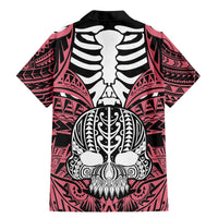 Personalised Polynesia Skull Family Matching Mermaid Dress and Hawaiian Shirt With Boars Tusk Pink Arty Vibe LT9 - Polynesian Pride