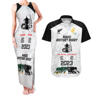 New Zealand South Africa Rugby Couples Matching Tank Maxi Dress and Hawaiian Shirt History Commemorative World Cup Winners Unique LT9 White - Polynesian Pride
