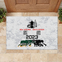 New Zealand South Africa Rugby Rubber Doormat History Commemorative World Cup Winners Unique LT9 - Polynesian Pride
