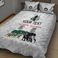Custom New Zealand South Africa Rugby Quilt Bed Set History Commemorative World Cup Winners Unique LT9 - Polynesian Pride