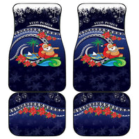 Felis Pusgua Guam Santa Car Mats Merry Christmas with Polynesian Tribal