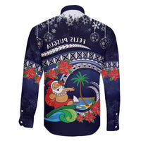 Felis Pusgua Guam Santa Family Matching Puletasi and Hawaiian Shirt Merry Christmas with Polynesian Tribal