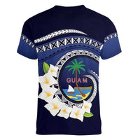 Hafai Adai Guam Guasalis Women V-Neck T-Shirt Polynesian Tribal Pattern