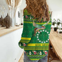 Meri Kiritimiti Cook Islands Christmas Women Casual Shirt Maroro Flying Fish and White Stars LT9 - Polynesian Pride