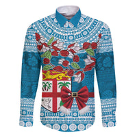 Fijian Tagimoucia Flowers Family Matching Off The Shoulder Long Sleeve Dress and Hawaiian Shirt Christmas Coquette bow