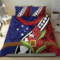 Samoan Ula Fala Flowers Bedding Set Christmas Santa Belt LT9 - Polynesian Pride