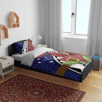 Samoan Ula Fala Flowers Bedding Set Christmas Santa Belt LT9 - Polynesian Pride