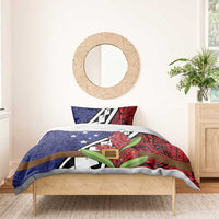 Samoan Ula Fala Flowers Bedding Set Christmas Santa Belt LT9 - Polynesian Pride