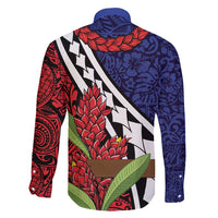 Samoan Ula Fala Flowers Family Matching Mermaid Dress and Hawaiian Shirt Christmas Santa Belt