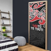 Aotearoa Toitu Te Tiriti Door Cover New Zealand Stand Together Stand Stronger - Polynesian Pride