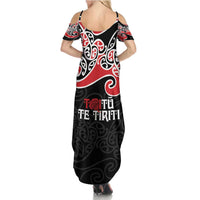 Aotearoa Toitu Te Tiriti Family Matching Summer Maxi Dress and Hawaiian Shirt New Zealand Stand Together Stand Stronger LT9 - Polynesian Pride