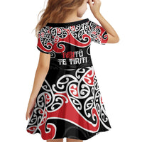 Aotearoa Toitu Te Tiriti Kid Short Sleeve Dress New Zealand Stand Together Stand Stronger