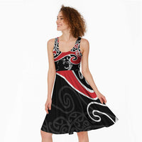 Aotearoa Toitu Te Tiriti Midi Dress New Zealand Stand Together Stand Stronger - Polynesian Pride