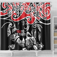 Aotearoa Toitu Te Tiriti Shower Curtain New Zealand Stand Together Stand Stronger LT9 - Polynesian Pride