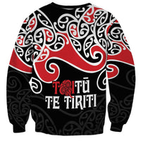 Aotearoa Toitu Te Tiriti Sweatshirt New Zealand Stand Together Stand Stronger LT9 - Polynesian Pride