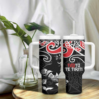 Aotearoa Toitu Te Tiriti Tumbler With Handle New Zealand Stand Together Stand Stronger LT9 - Polynesian Pride