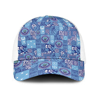 Federated States of Micronesia Merry Christmas Baseball Net Cap Pacific Patchwork Xmas Vibes - Polynesian Pride