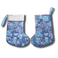 Federated States of Micronesia Merry Christmas Stocking Pacific Patchwork Xmas Vibes - Polynesian Pride