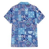 Federated States of Micronesia Merry Christmas Family Matching Long Sleeve Bodycon Dress and Hawaiian Shirt Pacific Patchwork Xmas Vibes LT9 - Polynesian Pride