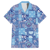 Federated States of Micronesia Merry Christmas Family Matching Mermaid Dress and Hawaiian Shirt Pacific Patchwork Xmas Vibes - Polynesian Pride