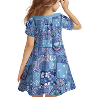 Federated States of Micronesia Merry Christmas Family Matching Off Shoulder Maxi Dress and Hawaiian Shirt Pacific Patchwork Xmas Vibes - Polynesian Pride