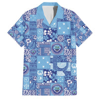 Federated States of Micronesia Merry Christmas Family Matching Tank Maxi Dress and Hawaiian Shirt Pacific Patchwork Xmas Vibes - Polynesian Pride