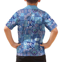 Federated States of Micronesia Merry Christmas Kid Hawaiian Shirt Pacific Patchwork Xmas Vibes - Polynesian Pride