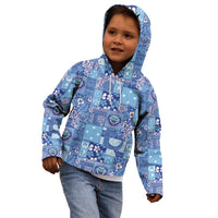 Federated States of Micronesia Merry Christmas Kid Hoodie Pacific Patchwork Xmas Vibes - Polynesian Pride