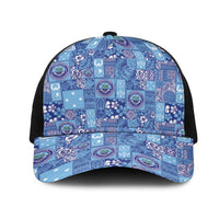Federated States of Micronesia Merry Christmas Mesh Trucker Cap Pacific Patchwork Xmas Vibes - Polynesian Pride