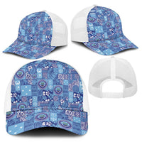 Federated States of Micronesia Merry Christmas Mesh Trucker Cap Pacific Patchwork Xmas Vibes - Polynesian Pride